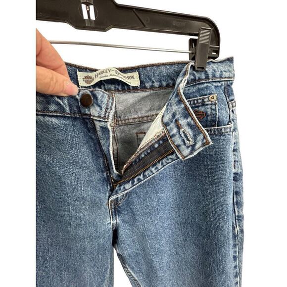 Harley Davidson Jeans Women Size 12 Petite Medium Wash Blue Denim - Picture 7 of 16